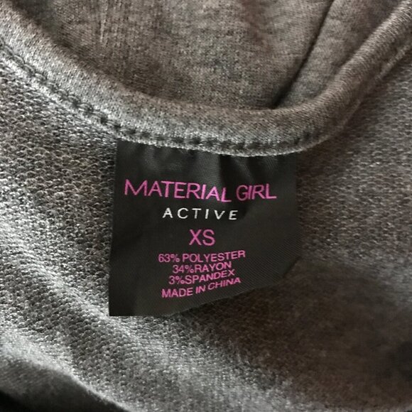 Material Girl Active Charcoal Gray NEW YORK CITY Hooded Romper NWT XS - Picture 8 of 8